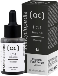 Skincyclopedia Charcoal Mild Peel Face Serum With 5% AHA & PHA (30mL)