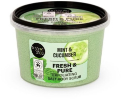 Organic Shop Fresh & Pure Exfoliating Salt Body Scrub Mint & Cucumber (250mL)