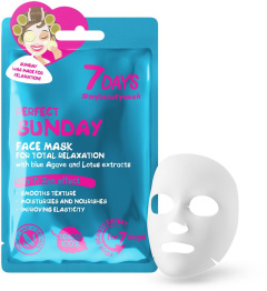 7DAYS Face Mask Perfect Sunday For Total Relaxation Blue Agave&Lotus (28g)